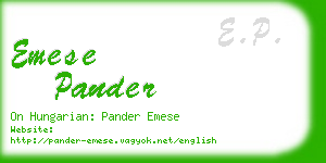 emese pander business card